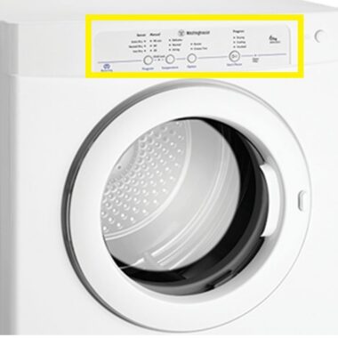 Westinghouse WDV6051 dryer Control panel decal sticker A00695605