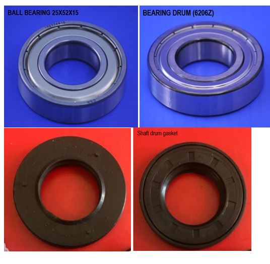 Electrolux EWF14742 Front Loader Bearing kit 1x132774910 1x6206-2Z 1x1349685-007 Electrolux EWF14742 Front Loader Bearing kit 1x132774910 1x6206-2Z 1x1349685-00/7