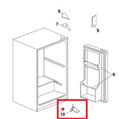 Fisher Paykel Elba Fridge HINGE BOTTOM RF - H0060800746